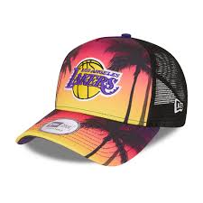 Shop los angeles lakers nba finals champs hats at fansedge. La Lakers Summer City Black A Frame Trucker Cap New Era Cap