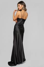 Figure Hugging Satin Maxi Dress Black Satin Maxi Dress Maxi Dress Prom Maxi Dress