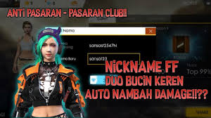 Pasalnya, apabila memang sudah saling cinta, segala kondisi pun akan menjadi lumrah dan akan dijalani. Nickname Ff Duo Bucin Keren No Pasaran Youtube