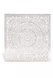 Carved Square White Wall Art Carved Wall Art Textured Wall Art Carved Wood Wall Art