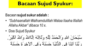 Sujud syukur ialah sujud yang dilakukan apabila seseorang memperoleh kenikmatan baik nikmat c. Cara Mudah Sujud Syukur Vitamin Wawa Pengedar Shaklee Aktif