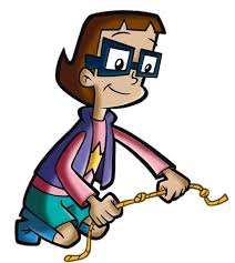 Check out this transparent Cyberchase Inez tying a knot PNG image