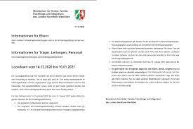 Lockdown bis 7 februar verlangert. Relevante Informationen Fur Nrw Eltern Lockdown Vom 14 12 2020 Bis 10 01 2021 Confederacion