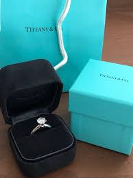 Tiffany & co gift packing set ring box jewelry pouch paper bag. Tiffany Co Platinum Round Diamond Solitaire Engagement Ring 1 32ct I Do Now I Don T