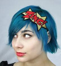 Gold Zing Headband Metallic Gold And Red Comic Book Headband In 2020 Gold Headband Hair Gold Metal