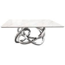 Dining Square Table White Marble Steel Italian Contemporary Design In 2020 Dining Table Marble Large Square Dining Table Dining Table