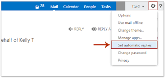 Out of office messages, also known as automatic replies, allow you to send automated messages to anyone who emails you while you're out of the office. How To Set Away Messages Out Of Office In Outlook Web App