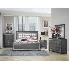 From opulent ceiling lights to table lights for your late night reading sessions, and wall lights to decorative lampshades. Allura Panel Bedroom Set W Led Lighting Gray Homelegance Furniture Cart