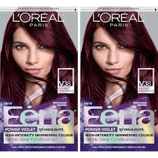 If you have a fair skin tone try a deep red hue that will contrast beautifully against your pale skin without washing you out. Buy L Oreal Paris Feria Multi Faceted Shimmering Permanent Hair Color V38 Violet Noir Pack Of 2 Hair Dye Online In Turkey B07d9tbkw3