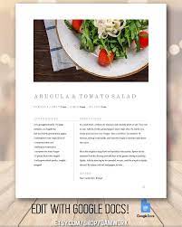 Recipe Book Template Simple Clean Family Cookbook Editable Etsy In 2021 Recipe Book Templates Cookbook Template Recipes
