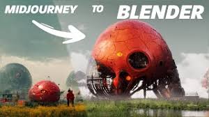 Creating Alien Worlds in Blender 3D Inspired by Midjourney AI Imagery