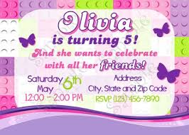 Birthday Party Invitation Card For Friends Building Blocks Invitation Lego Firends Birthday Party Invitation Lego Friends Birthday Party Lego Friends Birthday Lego Girls Birthday Party