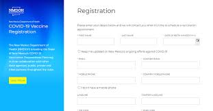 We will start with people 60. New Mexico Department Of Healthcovid 19 Vaccine Registration