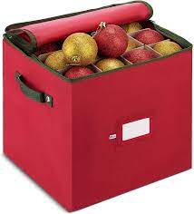 Maybe you would like to learn more about one of these? Amazon Com Zober Christmas Ornament Storage Box With Zippered Closure Protect Keeps Safe Up To 64 Holiday Ornaments Xmas Decorations Accessories Durable Non Woven Ornament Storage Container Two Handles Home Improvement