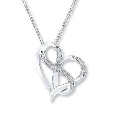 Black And White Diamond Intertwining Infinity Necklace Earrings And Bracelet Kay Heart Infinity Necklace 1 20 Ct Tw Diamonds Sterling Silver Silver Diamond Necklace Infinity Necklace Heart Necklace Diamond
