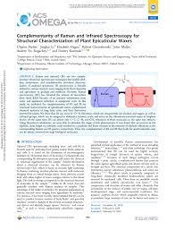 Pdf Complementarity Of Raman And Infrared Spectroscopy For Structural Characterization Of Plant Epicuticular Waxes