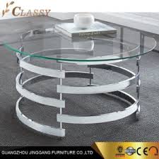 Good quality oak wood with glass tops; China Contemporary Silver Tempered Glass Round Coffee Table China Living Room Furniture Glass Coffee Table