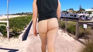 Bottomless Exhibitionist Walk at the Camping Site: Austrian Gay Twink Porn
