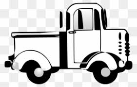 White commercial vehicle delivery truck with a double cab. Truck Clipart Black And White Transparent Png Clipart Images Free Download Clipartmax