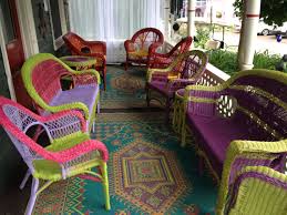 Pin By Melena Crvts On Exterior Renovation Painted Wicker Resin Wicker Furniture Wicker Chairs