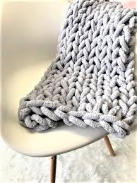 The best chunky knit yarn for arm knitting a chunky knit blanket, scarf, etc. Chunky Knit Blanket Jumbo Chenille Blanket Chunky Knit Etsy Knitted Blankets Diy Knit Blanket Chunky Knit Throw Blanket