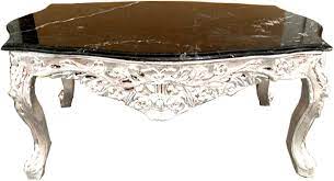 These antique marble top coffee table are offered in various shapes and sizes ranging from trendy to classic ones. Casa Padrino Baroque Coffee Table Silver With Black Marble Top Furniture Living Room Table Antique Style