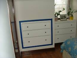 Space Saving Three Drawer Chest Inset Into Plasterboard Wall Ikea Hackers Three Drawer Chest Attic Bedroom Designs Built In Dresser
