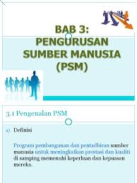 Ini bererti amalan pengurusan sumber manusia sesebuah organisasi hendaklah. Bab 3 Pengurusan Sumber Manusia