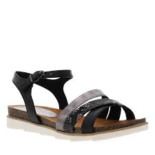 Sandales compensées de la marque marco tozzi de couleur beige doré. Sandales Femme Noir Marco Tozzi Ccv Mode