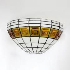 tiffany style white sconce light 1