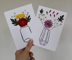 Put the flower back in place and gently press with your finger to attach. Diy Pressed Flower Card 7 Steps With Pictures Instructables