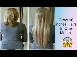 The hair usually grows about 0.5 in (1.25 cm) in a month. How To Grow Long And Thicken Hair Naturally And Faster 100 Work Hair Growth Treatment Youtube