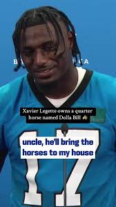 a man's best friend 🐎 (via @Carolina Panthers) #xavierlegette  #carolinapanthers #nfl