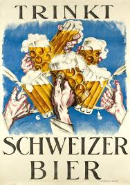 Trinkt Schweizer Bier 1920 Hans Schoellhorn Retro Poster Bier Poster