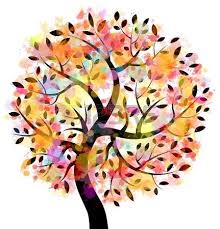 Albero Variopinto Arte Del Fiore Illustrazione Vettoriale Arte Dell Albero