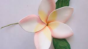 Make A Foam Paper Gentle Plumeria Flower Diy Crafts Guidecentral Diy Flowers Flower Foam Diy Flower Diy Crafts