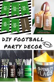 Diy Football Party Decorations To Get Your Home Super Bowl Ready Sprinkled With Paper Football Party Decorations Diy Football Party Superbowl Party Decorations