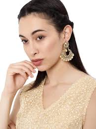 Zaveri Pearls Gold Tone Kundan & Pearls Dangle Earring For Women-ZPFK8655 :  Amazon.in: Fashion