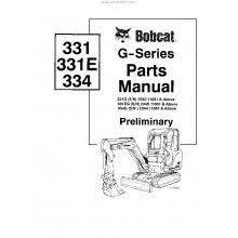 Bobcat 331 331e 334 G Series Excavator Parts Manual Pdf Repair Manuals Bobcat Excavator Parts