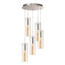 We've got wall washers, flood lights, and more lighting solutions online at great prices. Artika Pendant Collection 5 Light Chrome Accent Hanging Pendant With Glass Shade Ome64 Hdcom The Home Pendant Lighting Champagne Glow Pendant Light Fixtures