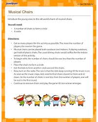 Musical Chairs Game Free Printable Activities For Four Year Olds Musical Chairs Musicals Free Printable Activities
