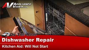 Hard water (white residue on dishwasher interior or glassware) note: Dishwasher Repair Will Not Start Repair Diagnostic Kitchen Aid Whirlpool Youtube