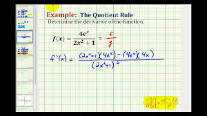 Check spelling or type a new query. Ex 3 Determine A Derivative Using The Quotient Rule Youtube