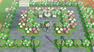 My Pink And White Hedge Garden Animalcrossing Animal Crossing New Animal Crossing Animal Crossing Game