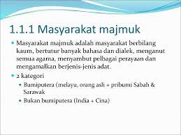 Satu kaum yang telah menyumbang ke arah pembentukan sebuah masyarakat majmuk di negara ini. Masyarakat Majmuk Dan Perpaduan Minggu 1 Ppt Download