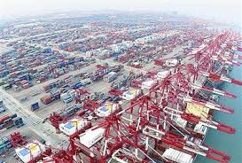 Aerial View Of Busy Qingdao Port Container Terminal Aerial View Aerial Qingdao
