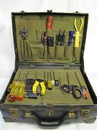 Vintage Bell Systems Telephone Lineman Tool Box Repair Box Case With Tools On Popscreen