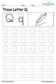 letter q alphabet tracing worksheets free printable pdf