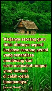 Kerjanya Seorang Guru Tidak Ubahnya Seperti Kerjanya Seorang Petani Kata Imam Al Ghazali Kata Kata Indah Petani Guru