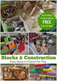 How To Extend Block Play For Early Learning Includes Free Factsheet Block Play Early Childhood Kids Learning Activities
